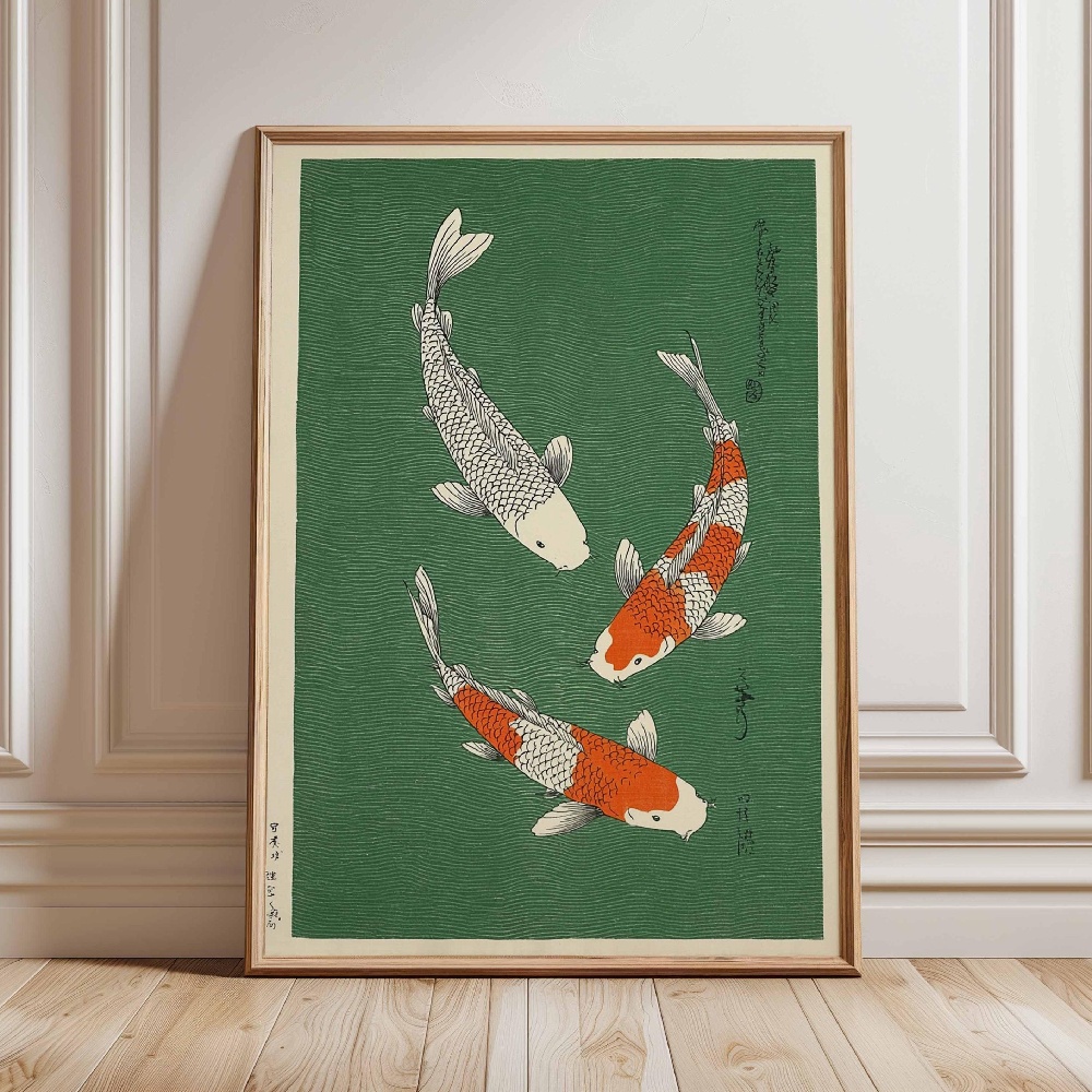 Poster Ikan Koi Jepang Poster  - Japanese Zen Lifestyle ulasan dan harga