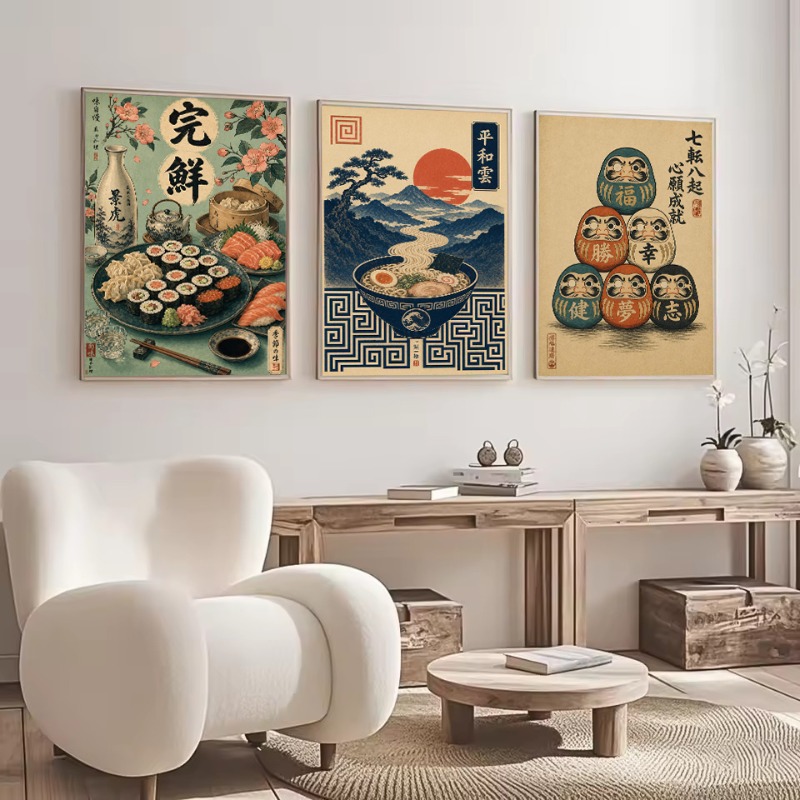 Poster Estetika Sushi Sakura B - Japanese Lifestyle Culture ulasan dan harga